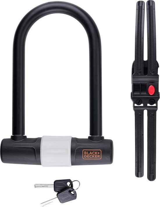 Black &amp; Decker Buckle Lock - Robust och säker för cykel, motorcykel och skoter