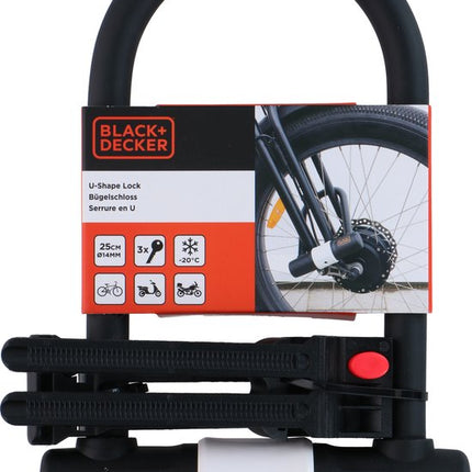 Black & Decker Bøjlelås – Robust og Sikkert til Cykel, Motorcykel og Scooter