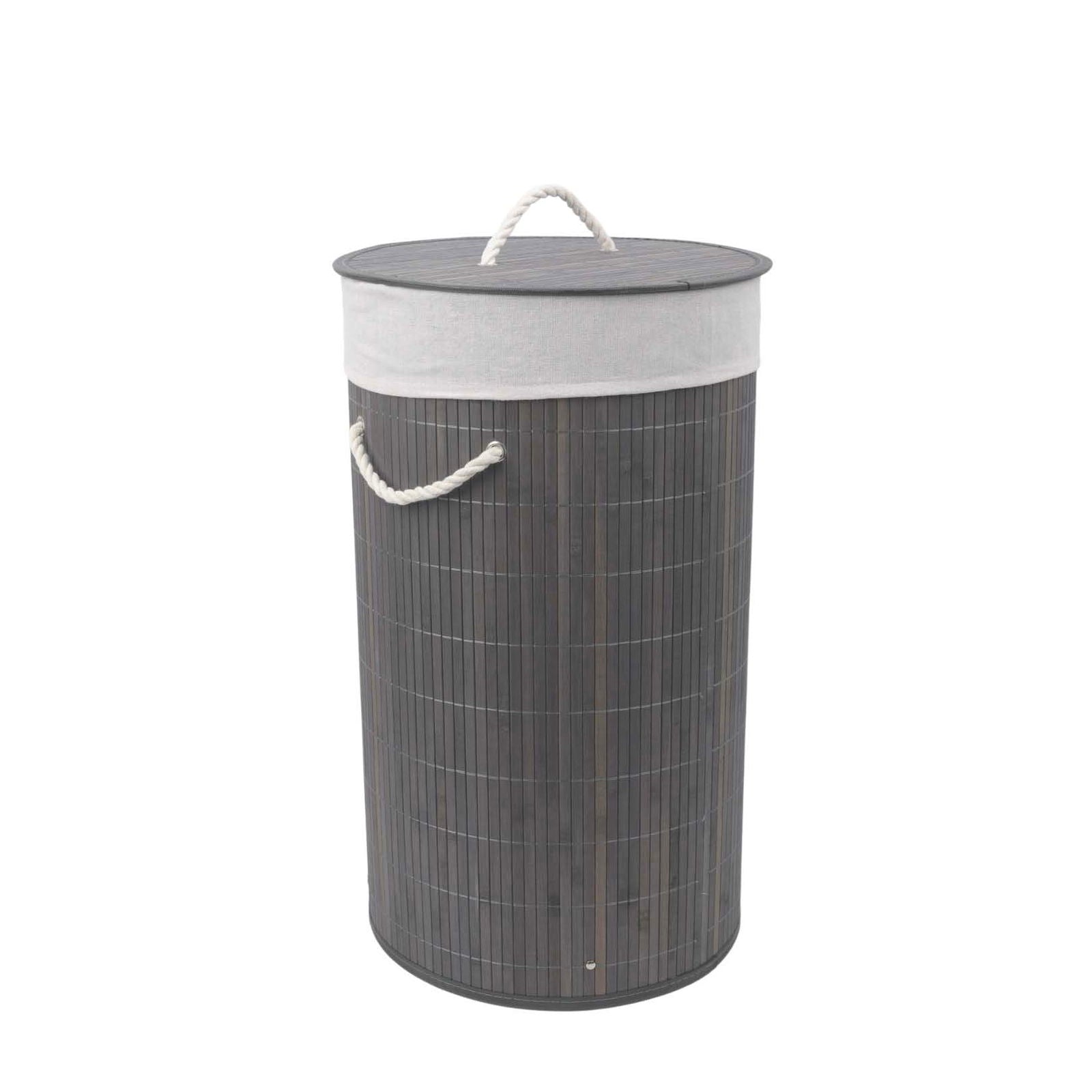 Tvådelad bambu tvättkorg 100L – Elegant korg för sortering av tvätt