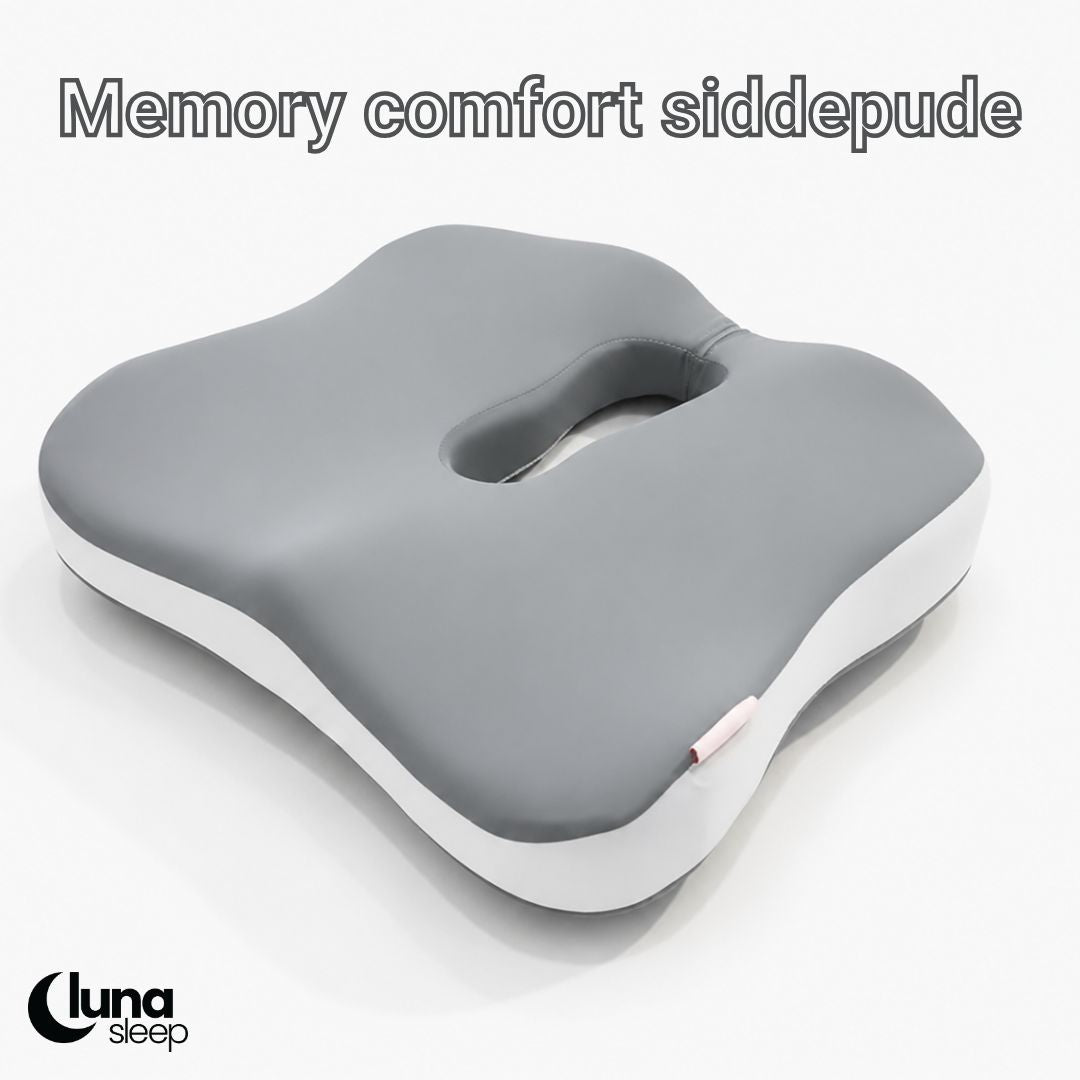 Memory Comfort ergonomisk siddepude med memory foam og kølende betræk 41x37x6 cm