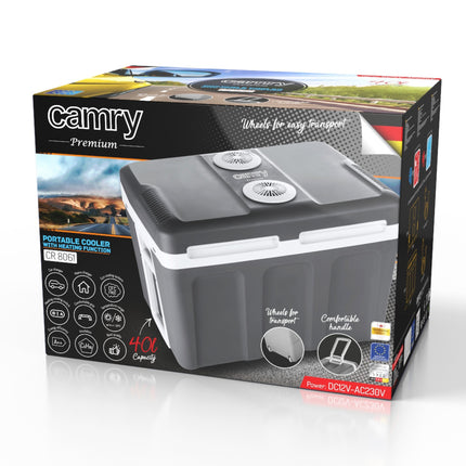 40 liters bilkylare och värmare – med hjul, dubbel kraft och elegant design