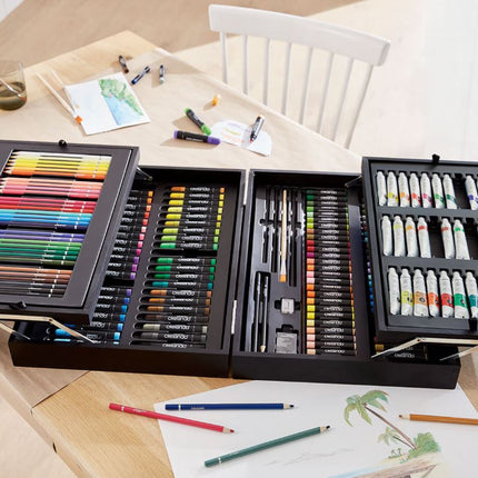 Stort målarset i trälåda – 174 delar för kreativ lek