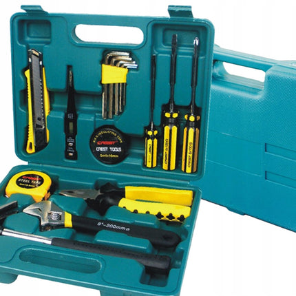 16-dels Værktøjssæt i Praktisk Kuffert - Til Hjemmet og Værkstedet
