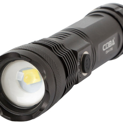 Kraftigt lommelygte inkl. genopladelig batteri