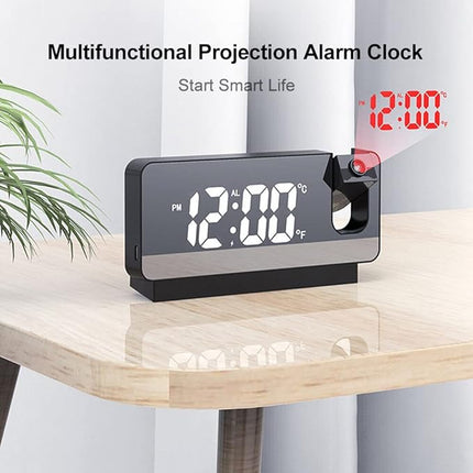 Digitalt Projektions ur med 180° Justerbar Projektion & Spejlskærm