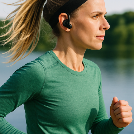 Grundig trådlösa Bluetooth-sporthörlurar med lång batteritid