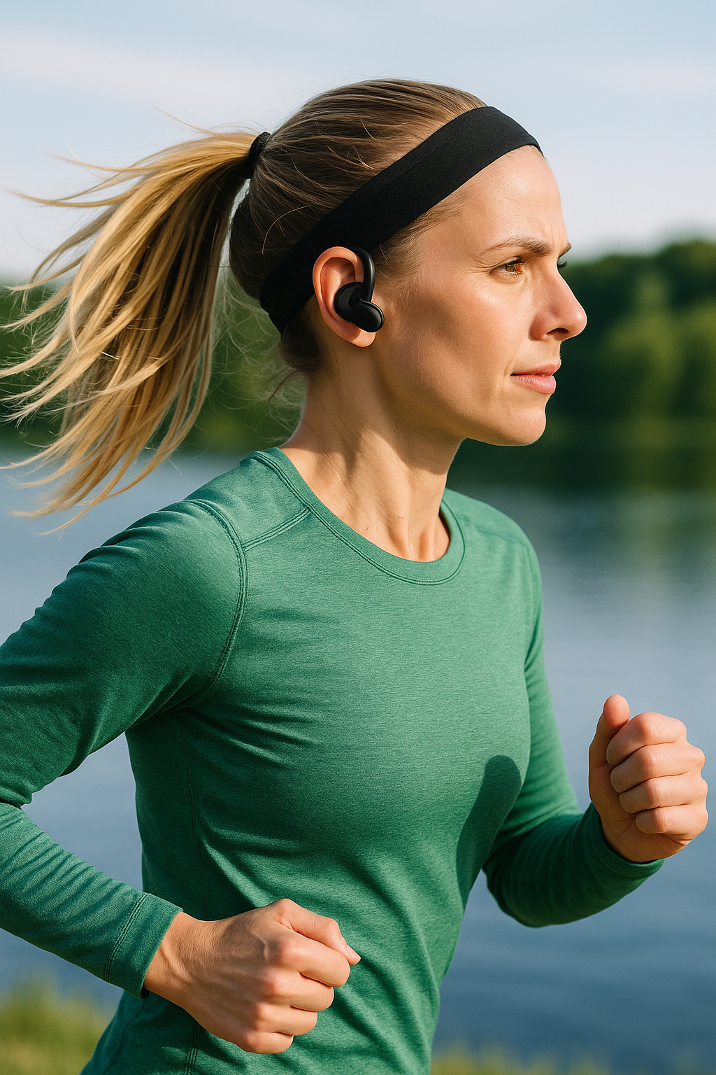 Grundig trådlösa Bluetooth-sporthörlurar med lång batteritid