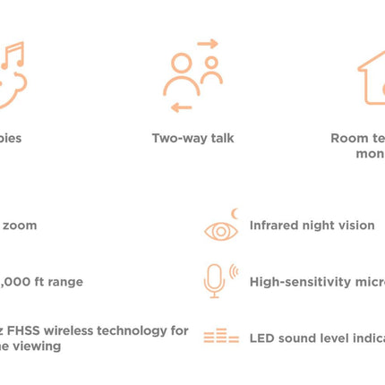 Motorola Babyalarm 4,3" Skærm, Nattilstand – Op til 300 m Rækkevidde