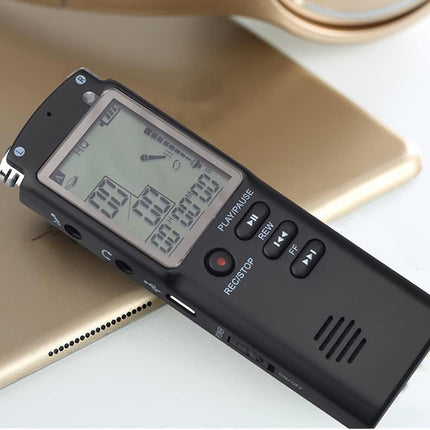 Digital diktafon och MP3-spelare med 8 GB lagringsutrymme och känslig mikrofon