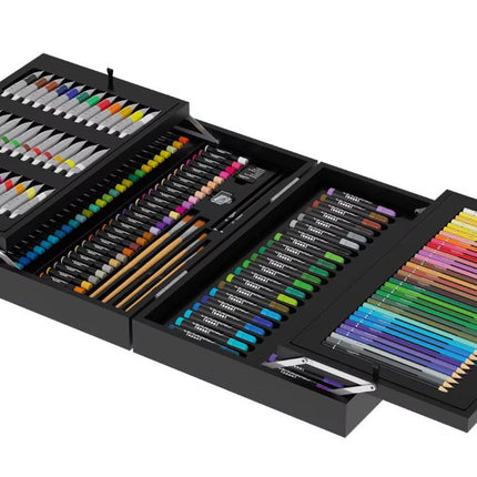 Stort målarset i trälåda – 174 delar för kreativ lek