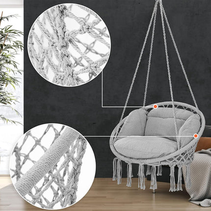 Hängstol/säng med dyna – Boho Stork's Nest för trädgård, hem &amp; balkong