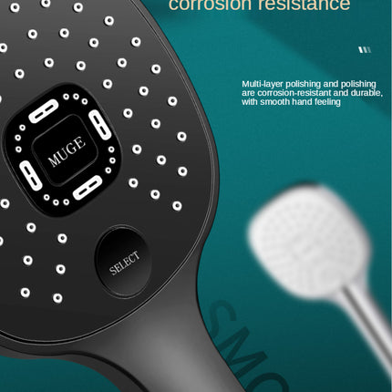 Vandbesparende brusehoved M/slange + 3 funktioner