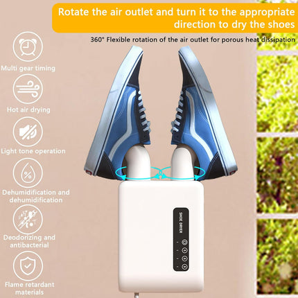 Skotork och fotvärmare – väggmonterad, roterbar och tidsstyrd