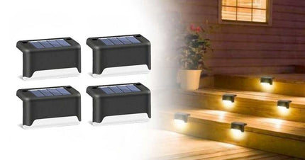 Solar-LED trapp- och staketljus - 4 st. Uppsättning
