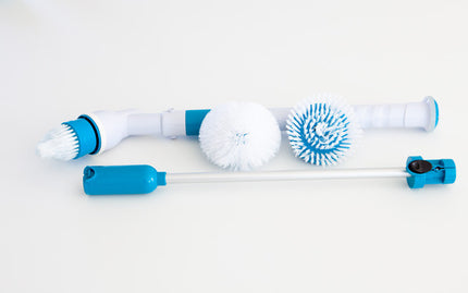 Sladdlös spinnskurmaskin på stav med tillbehör