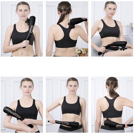 Trådløs  massage stang med 6 Udskiftelige Hoveder og 12 Programmer