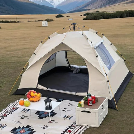Pop-up Telt til 3-4 Personer – Med 2 Døre, Vinduer og Bæretaske
