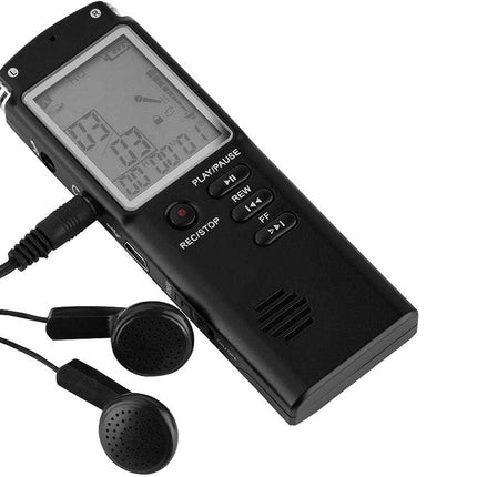 Digital diktafon och MP3-spelare med 8 GB lagringsutrymme och känslig mikrofon