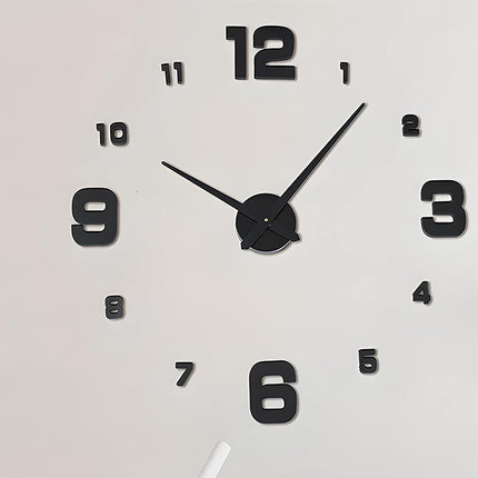 Stor 3D väggklocka – XXL, 130 cm, tyst och elegant