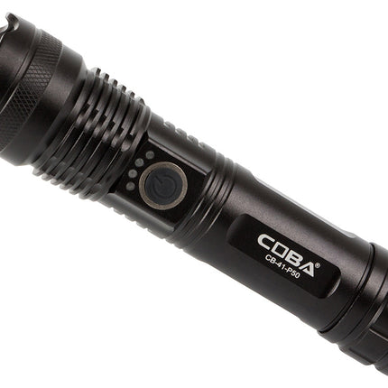 Kraftigt lommelygte inkl. genopladelig batteri