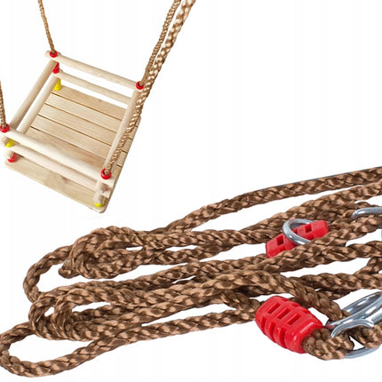 Barngunga för hem och trädgård - Trägunga med säkerhetsräcke 