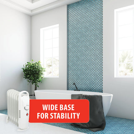 Oljekylare 850W - Vit med justerbar termostat