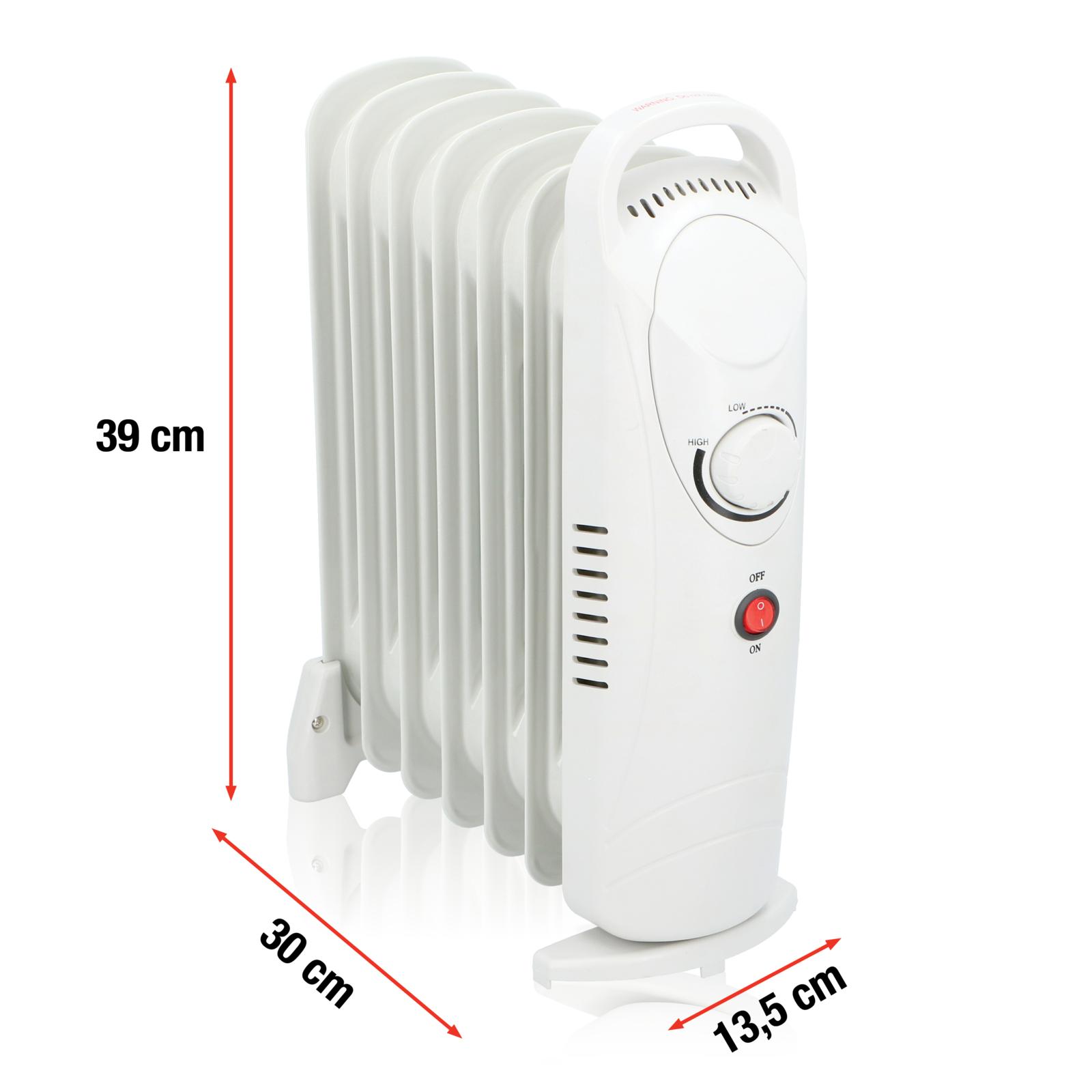 Oljekylare 850W - Vit med justerbar termostat