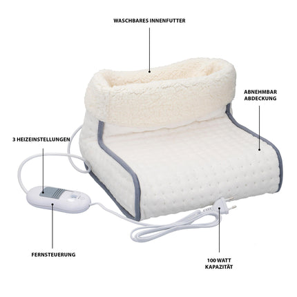 Fodvarmer med Aftageligt Fleecefor – Komfort og Varme i Ét Design