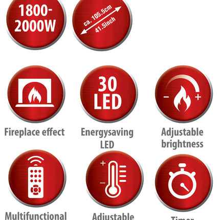 Pejs med Varme+flammeeffekt – Få varme i rummet