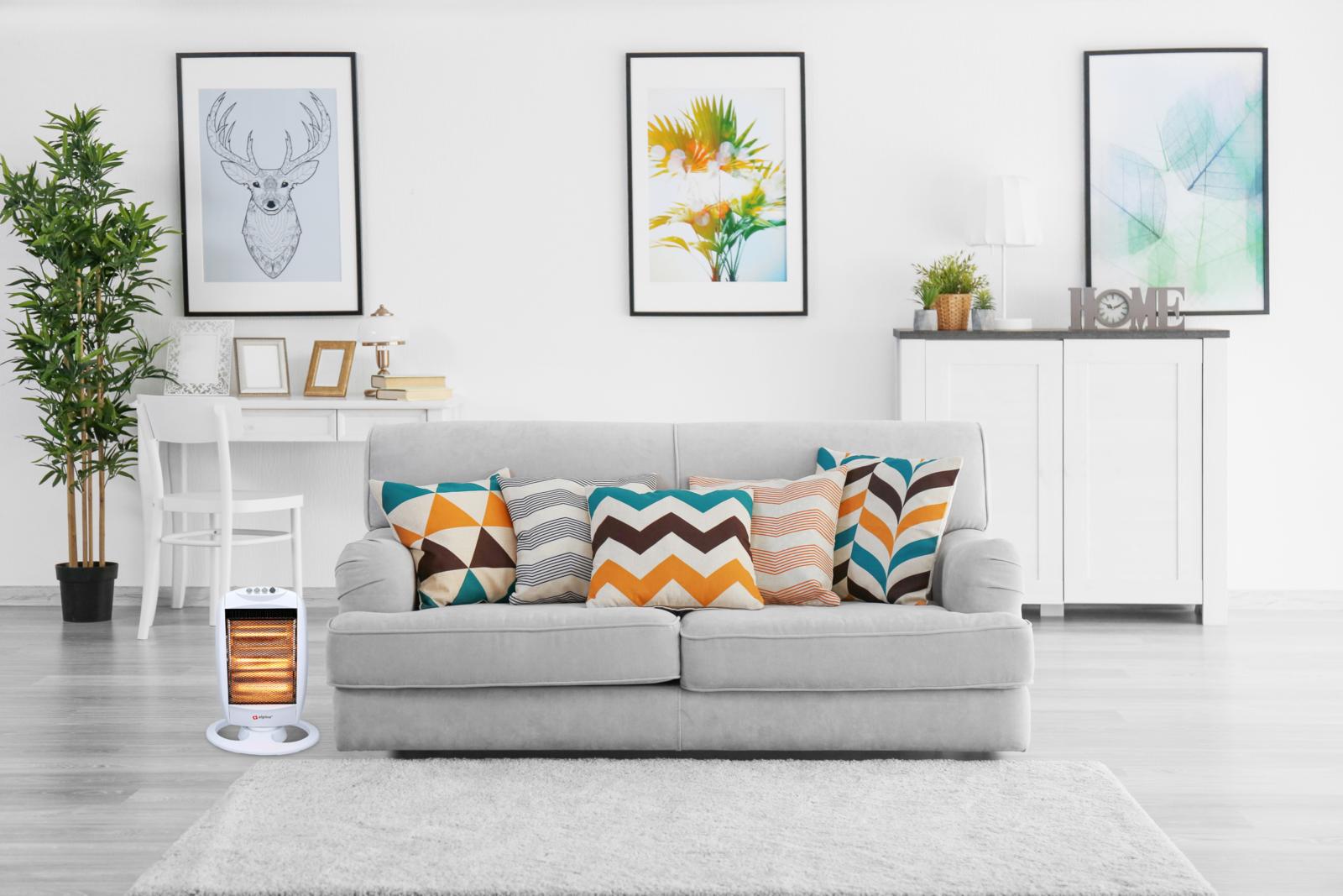 Alpina Elektrisk Halogenvarmer - 3 Varmeindstillinger - 1200W