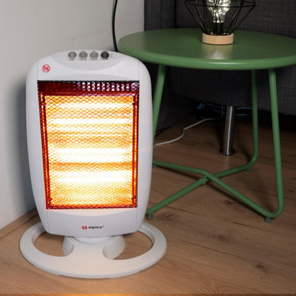 Alpina elektrisk halogenvärmare - 3 värmeinställningar - 1200W