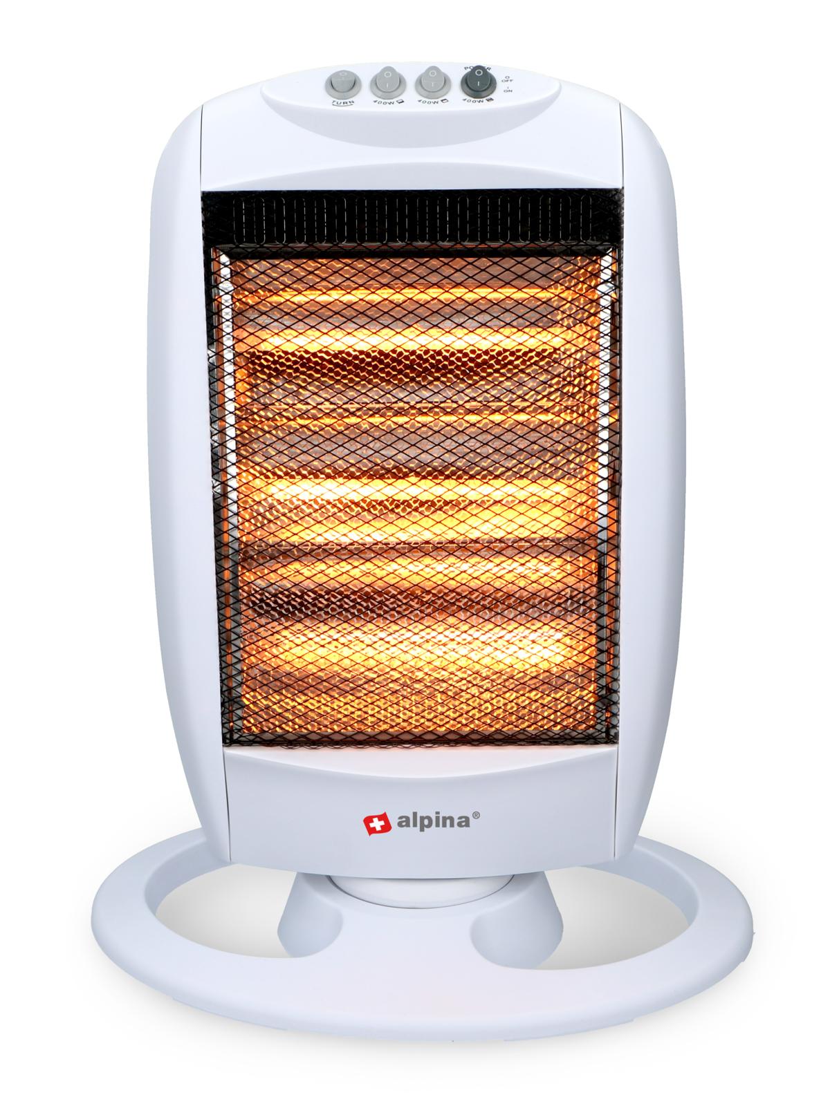 Alpina elektrisk halogenvärmare - 3 värmeinställningar - 1200W