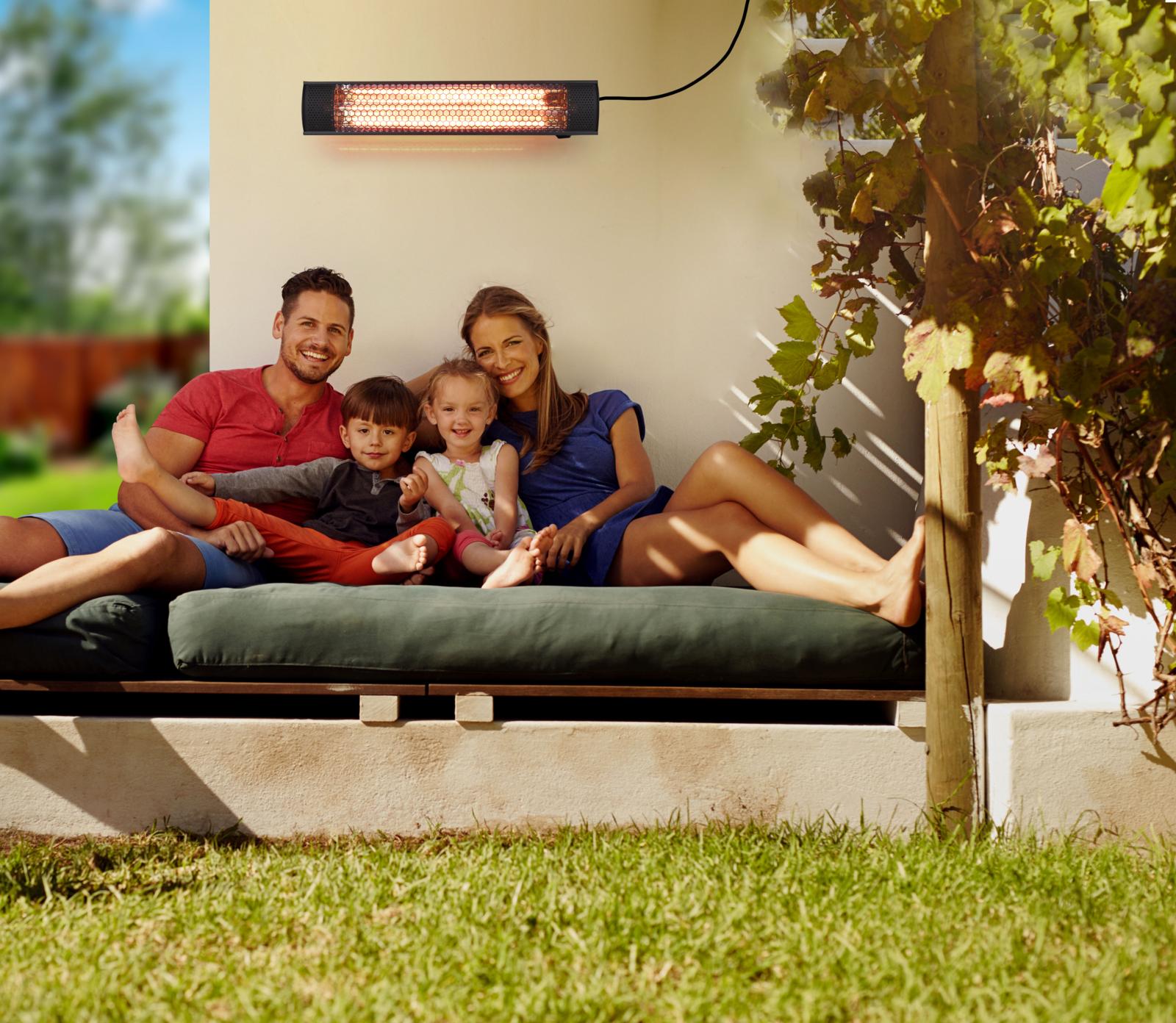 Alpina Terrasevarmer - Infrarød Varme - IP55 Støv- og Vandbeskyttet - 2000W