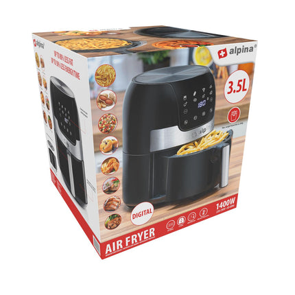Alpina Airfryer Stor 3,5L - 1400W med Display