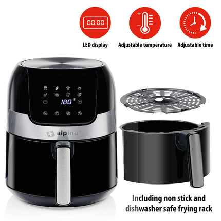 Alpina Airfryer Stor 3,5L - 1400W med Display