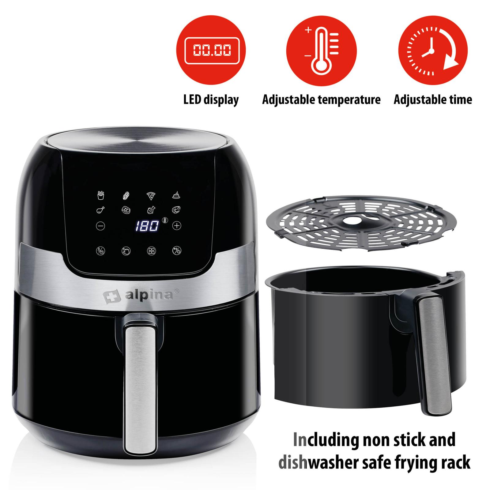 Alpina Airfryer Large 3,5L - 1400W med Display