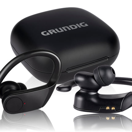 Grundig trådlösa Bluetooth-sporthörlurar med lång batteritid