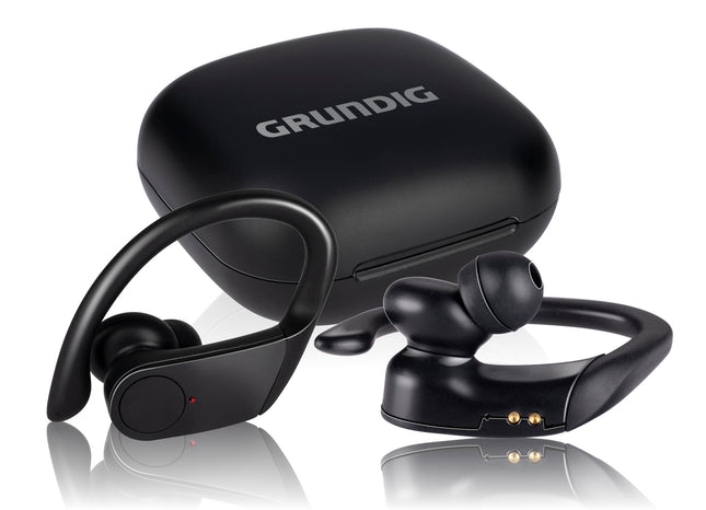 Grundig trådlösa Bluetooth-sporthörlurar med lång batteritid