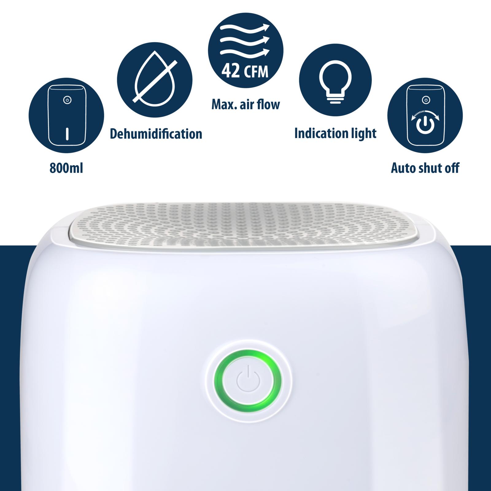 Alpina Mini Avfuktare - Upp till 330 ml per dag - Vit