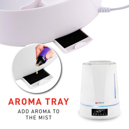 Luftfugter med Timer, Aroma og Fjernbetjening – 4 Liter