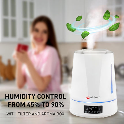 Luftfugter med Timer, Aroma og Fjernbetjening – 4 Liter