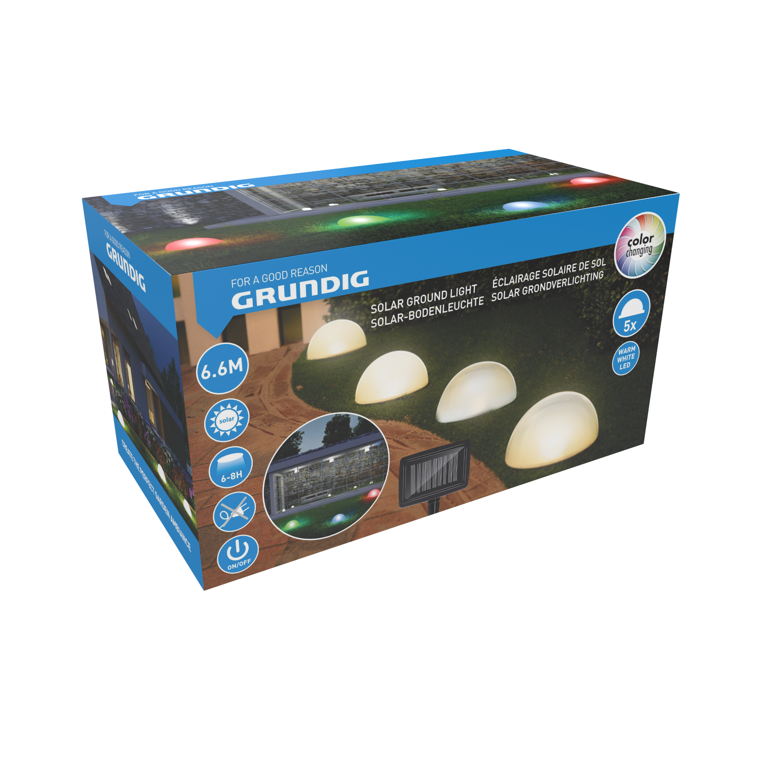 LED Solar Lampor med Varmvitt Ljus - 5 st.