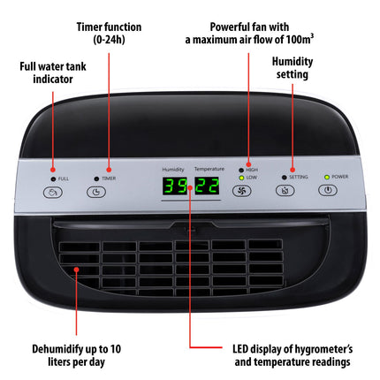 Alpina kraftigt Luftaffugter og Luftrenser  10L Per Dag