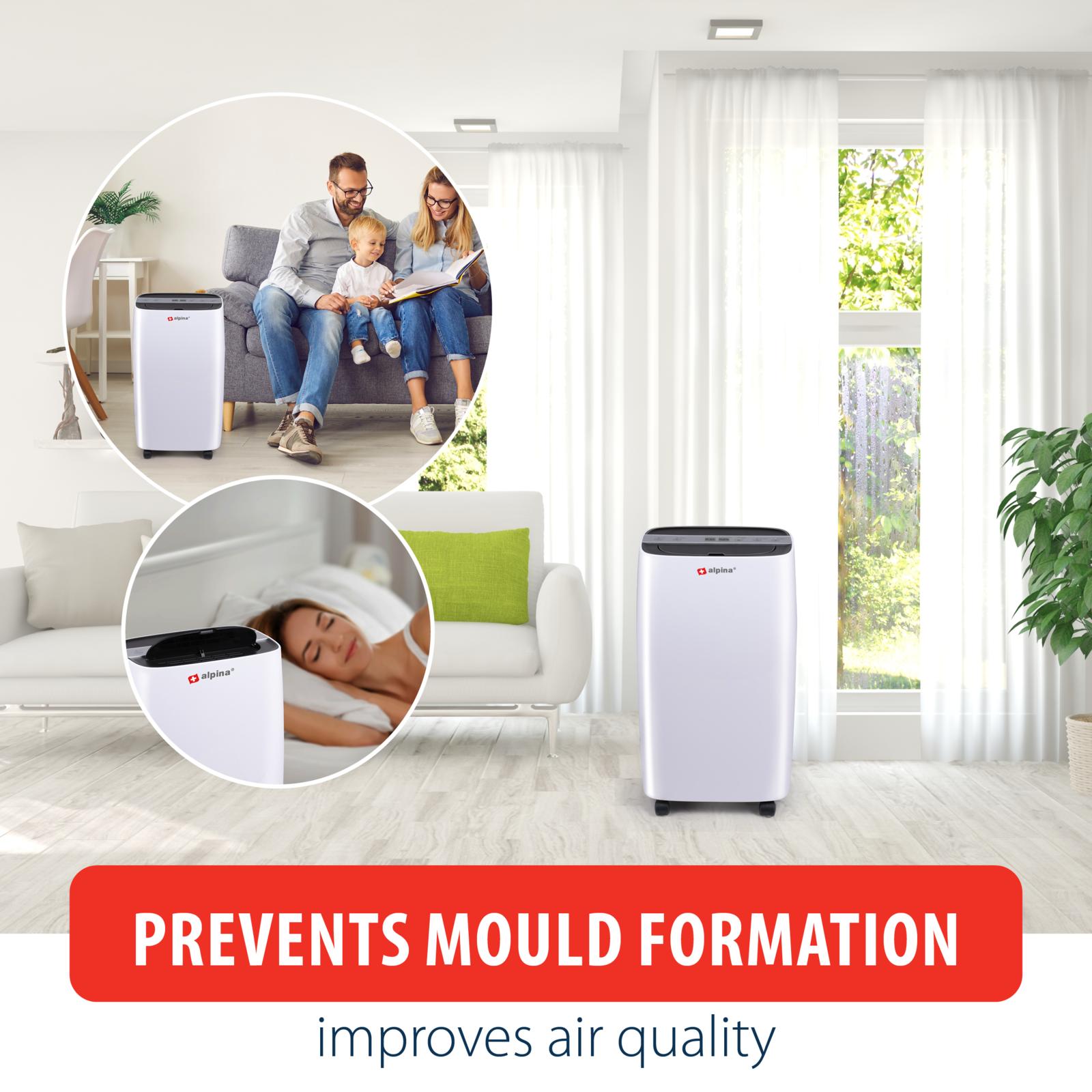 Alpina kraftfull avfuktare och luftrenare 10L per dag