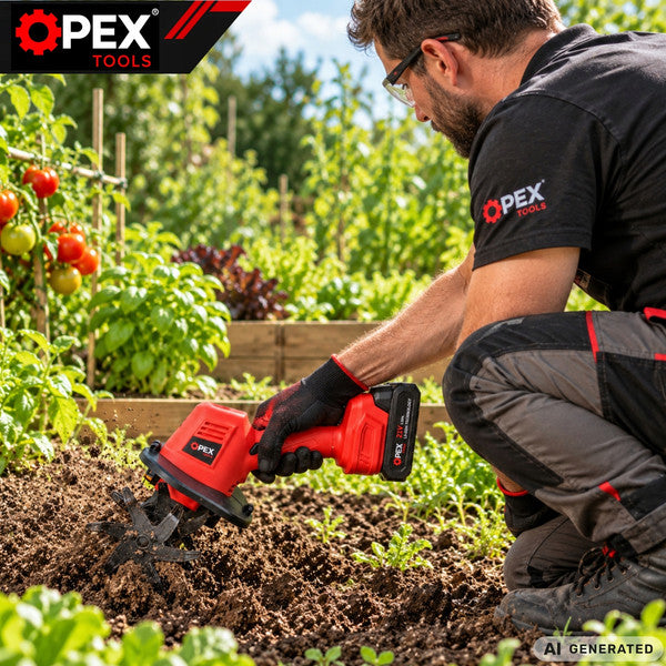 OPEX TOOLS OPX28030 Mini Havefræser 2x 21V Rød og Sort