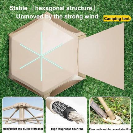 Robust tält med många fönster och skydd vid utgången - 2 storlekar