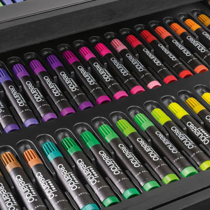 Stort målarset i trälåda – 174 delar för kreativ lek