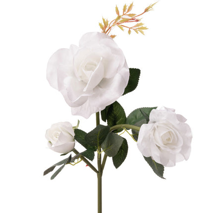 Solcellsdriven LED-trädgårdslampa med ros – 3 konstgjorda blommor med färgskiftande ljus