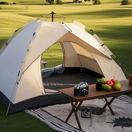 Pop-up Telt til 3-4 Personer – Med 2 Døre, Vinduer og Bæretaske