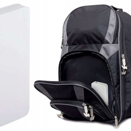 Powerbank 10.000mAh med 3x USB, hurtig opladning & LED lygte